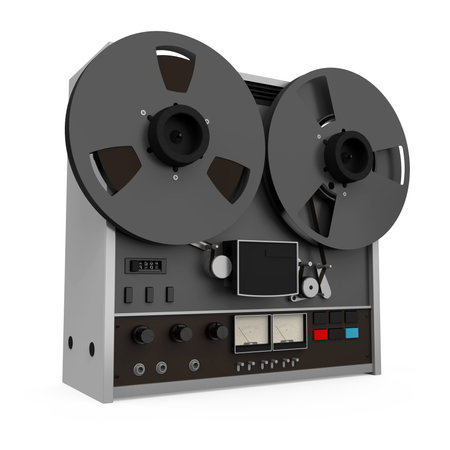 Reel-to-Reel Tape Recorder Isolatedの写真素材