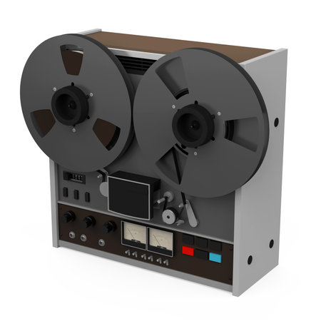 Reel-to-Reel Tape Recorder Isolatedの写真素材