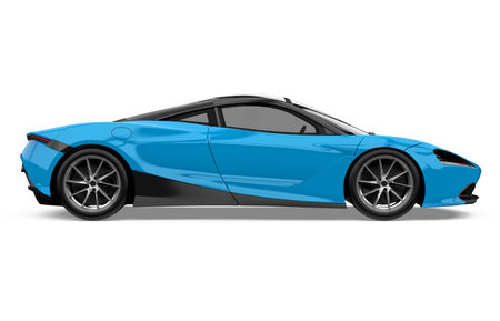 Blue Sport Car Isolatedの写真素材