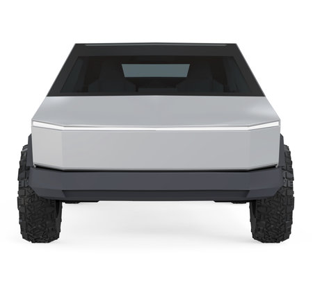 Electric Pickup Truck Isolatedの写真素材