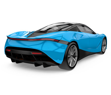 Blue Sport Car Isolatedの写真素材