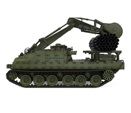 Trojan Armoured Vehicle Royal Engineers Isolatedの写真素材
