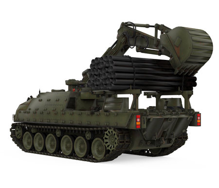 Trojan Armoured Vehicle Royal Engineers Isolatedの写真素材