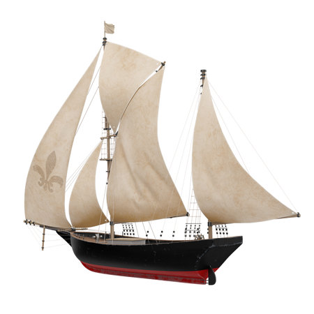 Sail Ship Isolatedの写真素材