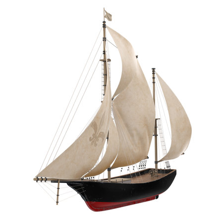 Sail Ship Isolatedの写真素材