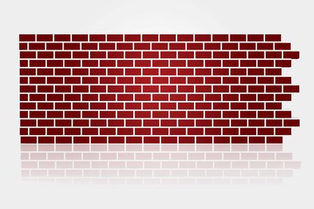 Brick wall red on white	Backgroundsの写真素材