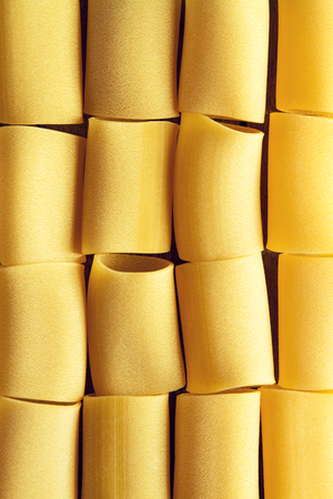 Beautiful tasty colorful pattern of italian pasta. Top view. Abstract. Food concept.の写真素材