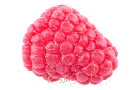 Red raspberry isolated on a white background