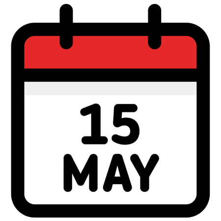 15. May - Calendar Icon - Vector Illustration - Vectorのイラスト素材