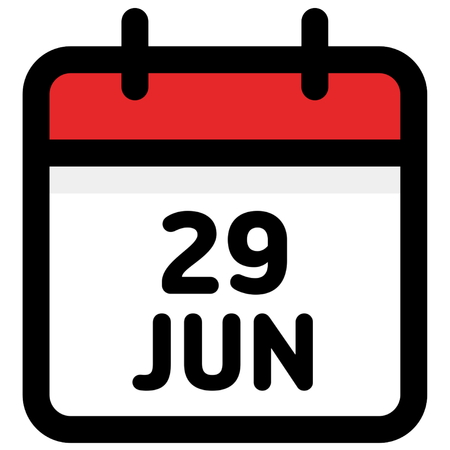 29. June - Calendar Icon - Vector Illustration - Vectorのイラスト素材