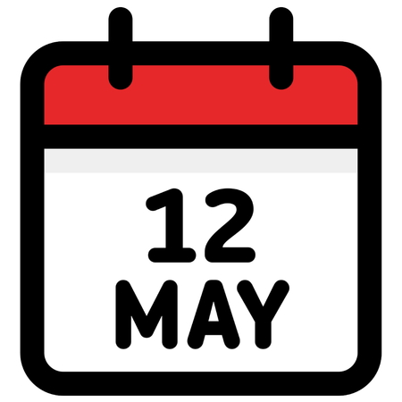 12. May - Calendar Icon - Vector Illustration - Vectorのイラスト素材