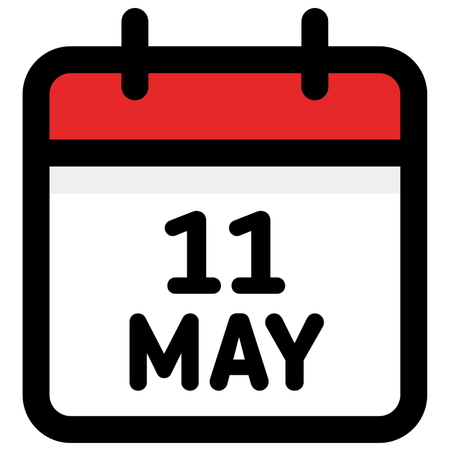 11. May - Calendar Icon - Vector Illustration - Vectorのイラスト素材