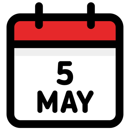 5. May - Calendar Icon - Vector Illustration - Vectorのイラスト素材