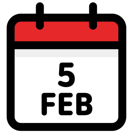 5. February - Calendar Icon - Vector Illustration - Vectorのイラスト素材