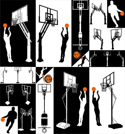 Basketball And Backboardのイラスト素材
