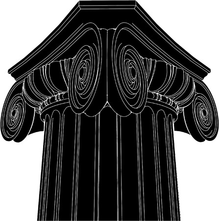 Greek Ionic Columnのイラスト素材