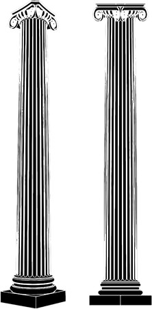 Greek Ionic Columnのイラスト素材