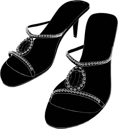 Woman Shoes Sandals のイラスト素材