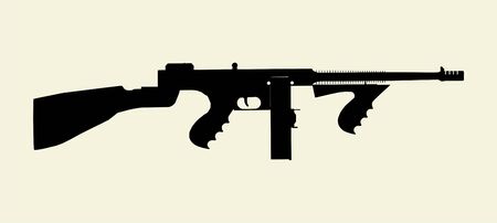 Gangster Machine Gun Vector のイラスト素材