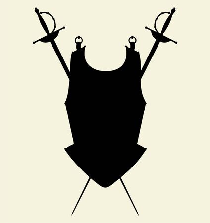 Swords And Armor For a Knight Vectorのイラスト素材