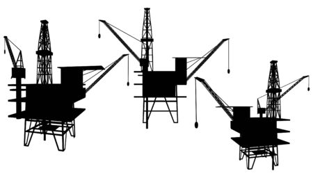 Oil Drilling Platformのイラスト素材