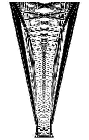 Arch Bridge Steel Structure のイラスト素材