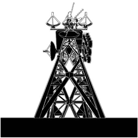 Telecommunications Towerのイラスト素材