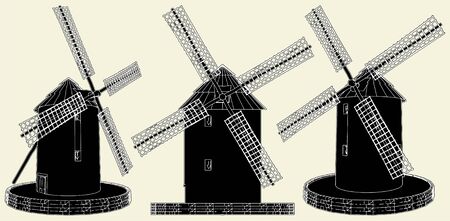 Antique Windmillのイラスト素材