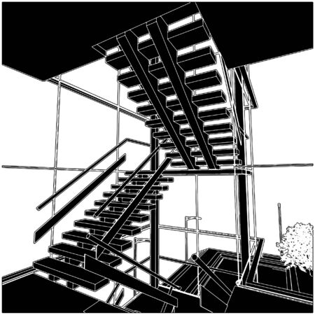 Inside Stair Spaceのイラスト素材