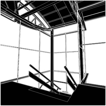 Inside Stair Spaceのイラスト素材