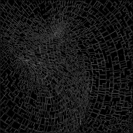 Abstract Urban City In Knot Boxes From Cubeのイラスト素材