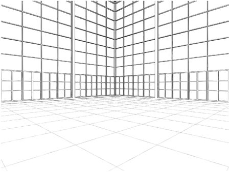 Building Glass Cornerのイラスト素材