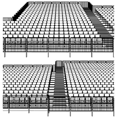 Assembling Structure For Sports Stadiumsのイラスト素材