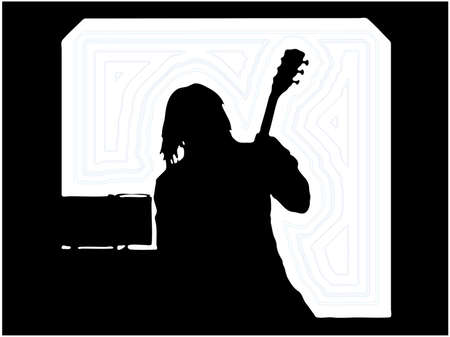 Guitarist Musician Silhouettesのイラスト素材