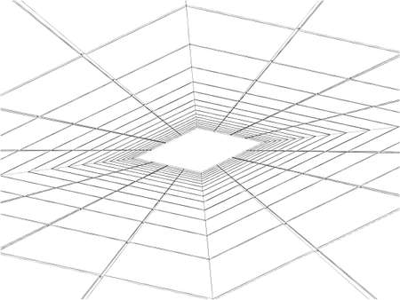 Abstract Grid Tile Constructions Of Lineのイラスト素材