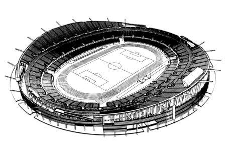 Football Soccer Stadiumのイラスト素材