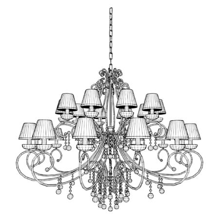 Luster Chandelier のイラスト素材