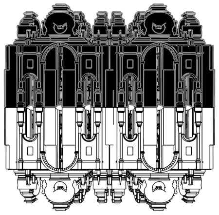 Abstract Eclectic Building Constructionのイラスト素材