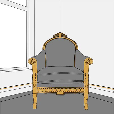 Antique Armchair のイラスト素材