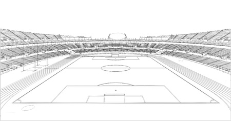 Football Soccer Stadiumのイラスト素材