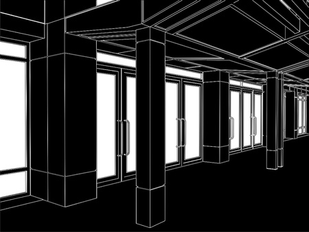 Entrance Of Business Buildingのイラスト素材