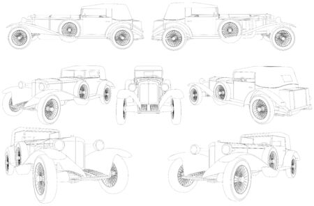 Oldsmobile Carのイラスト素材