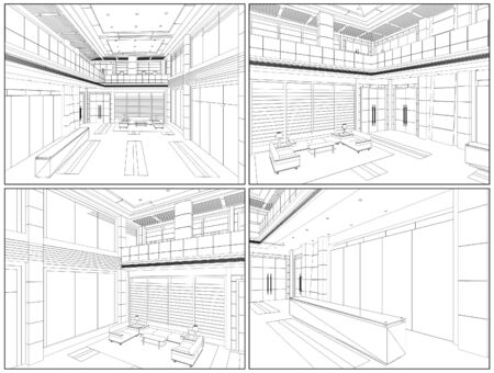 Modern Hallのイラスト素材