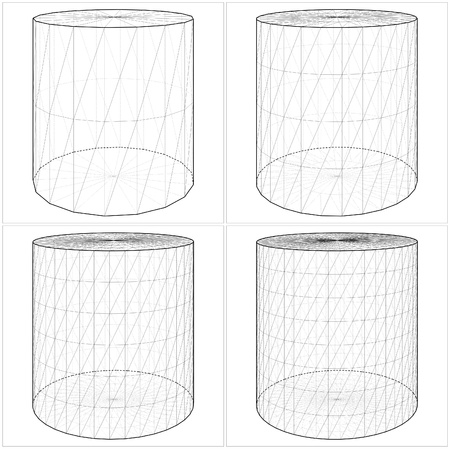 Cylinder From The Simple To The Complicated Shape のイラスト素材
