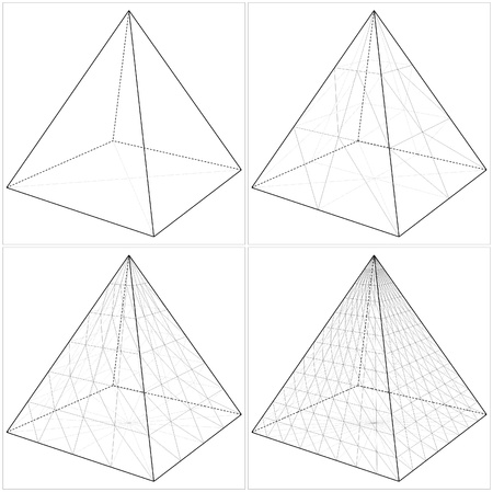 Pyramid From The Simple To The Complicated Shapeのイラスト素材