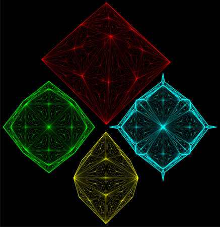 Diamond Crystal Vectorのイラスト素材