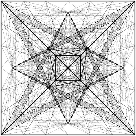 Creation Of Cube And Pyramid On Its Six Sides Vectorのイラスト素材