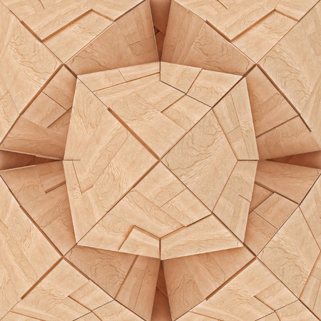  Abstract Textured Wooden Geometrical Tangram