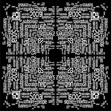 Target For Tagging Words On Social Media Themes Vector