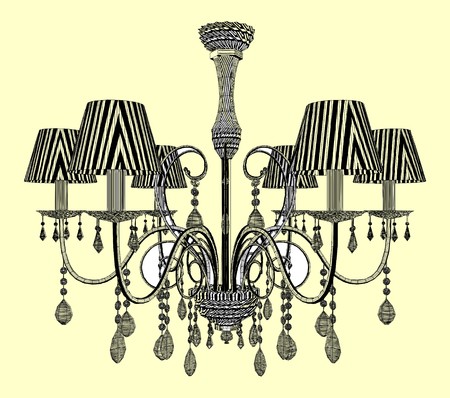 Luster Chandelier Vectorのイラスト素材